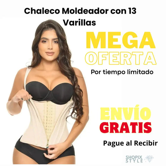 Chaleco Moldeador con 13 Varillas – Comodidad y Estilo para Tu Día a Día